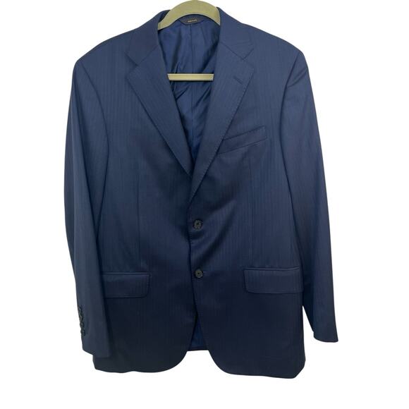 Hickey Freeman Blazer Sport Coat Blue Wool 41R Men's Tailored Career Office - Picture 1 of 11
